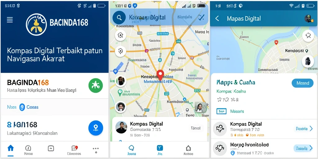 Tampilan antarmuka pengguna aplikasi Kompas Digital BAGINDA168.