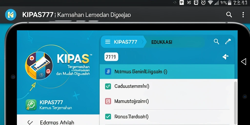 Tampilan antarmuka KIPAS777 yang sederhana dan fungsional untuk terjemahan.